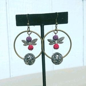 Dragonfly Earrings Hoop Artisan